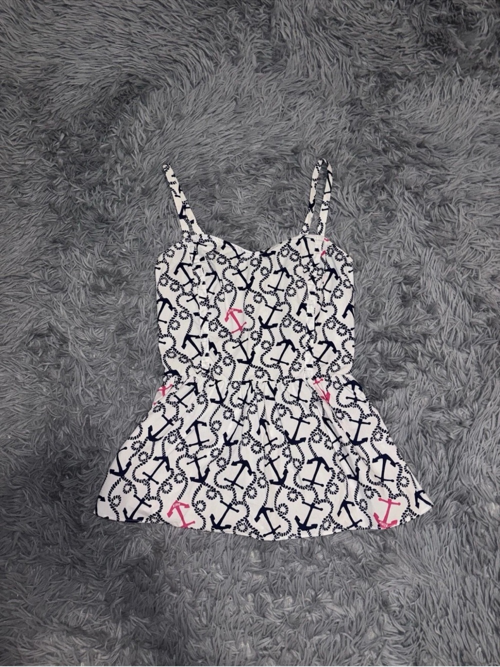 Lilly Pulitzer Women Gardenia Peplum Top Size 0 Ahoy There Anchors Nautical Boat